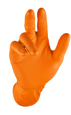 Grippaz Nitril Hanskar Orange L (50 stk)